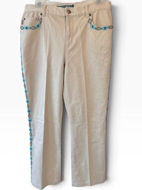 Vintage Ralph Lauren Jeans Co Southwestern Tribal Beaded Jeans